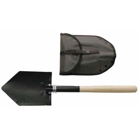 MFH vojnička sklopiva lopata s drvenom ručkom, 61cm