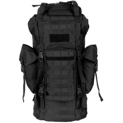 MFH MOLLE ruksak 65L, aluminijska šipka, crni