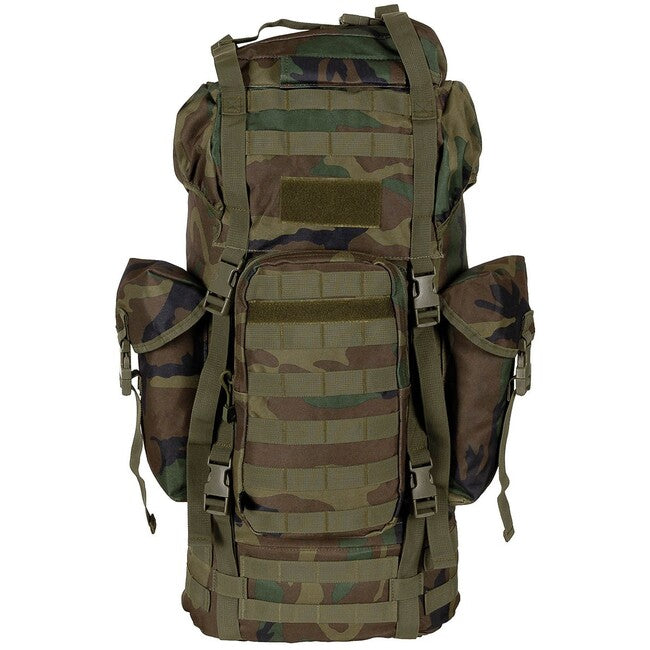 MFH MOLLE ruksak 65L, aluminijska šipka, woodland
