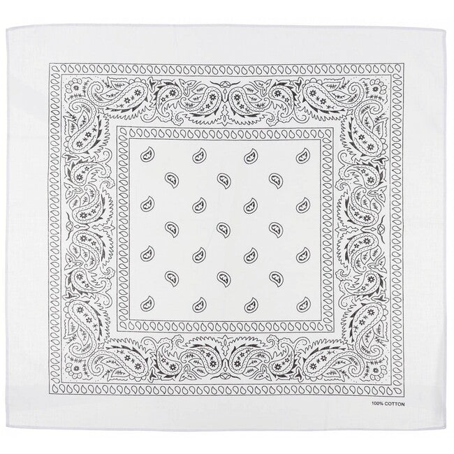 MFH bandana pamuk, bijelo-crna, cca 55 x 55 cm