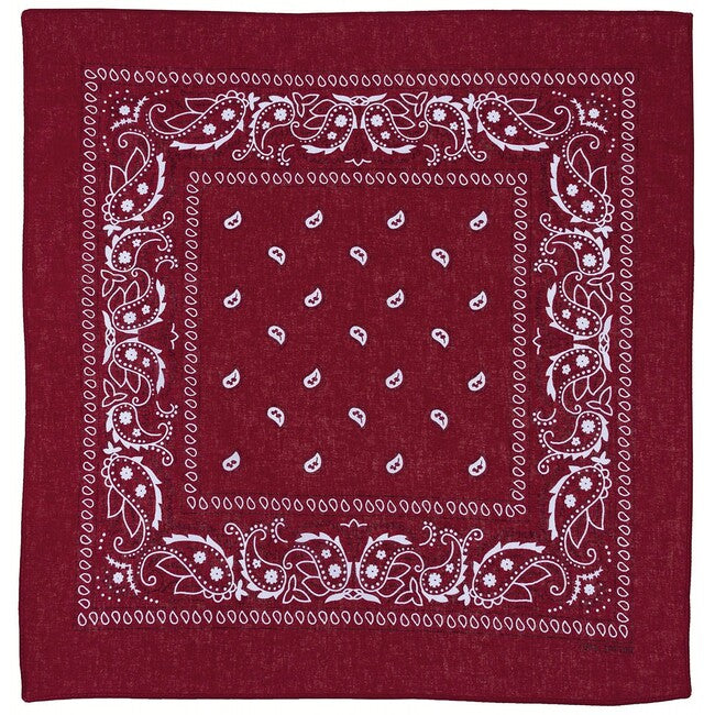 MFH bandana pamuk, bordo-crna, cca 55 x 55 cm