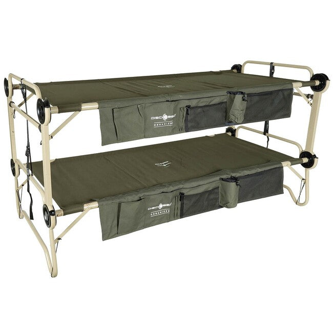 Disc-O-Bed Arm-O-Bunk sklopivi poljski krevet s bočnim džepom, OD green