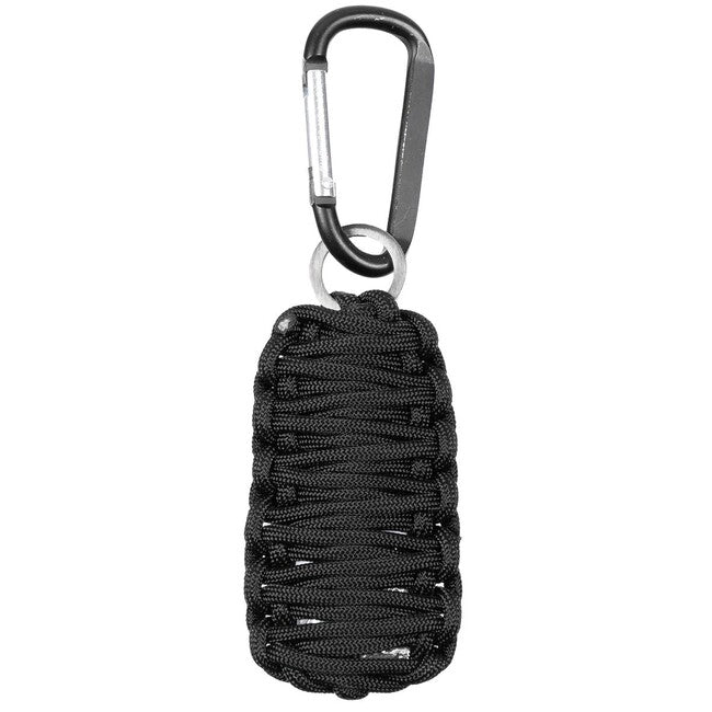 MFH Parachute Cord set za preživljavanje, crni