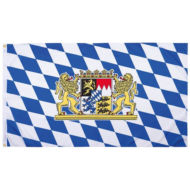MFH zastava s lavom Bavarska, poliestar, 90 x 150 cm