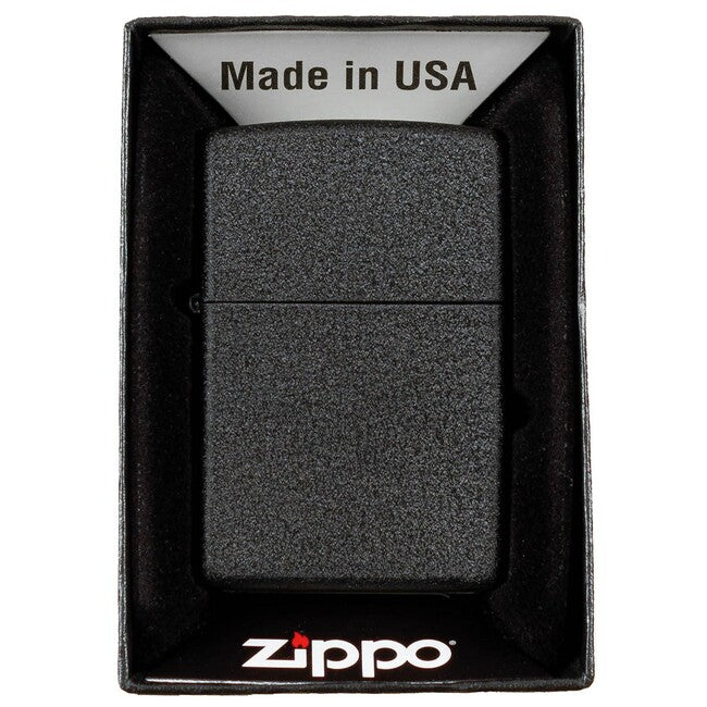 MFH Zippo Black Crackle upaljač otporan na vjetar, nepunjen