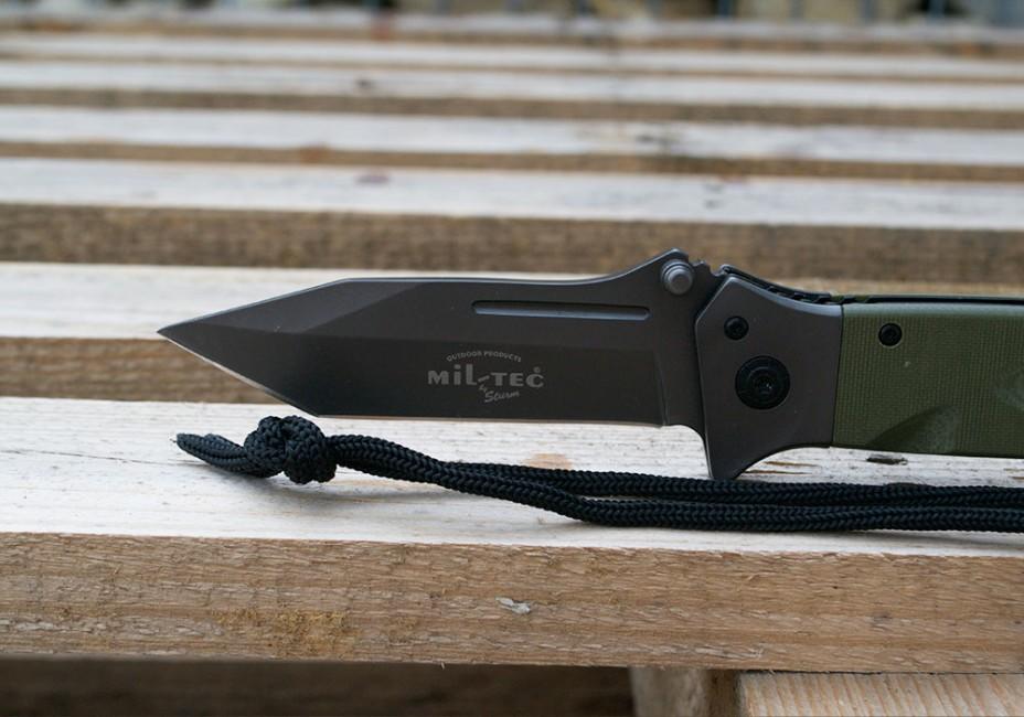 Mil-Tec DA35 preklopni nož Micarta 22cm, maslinasto zeleni