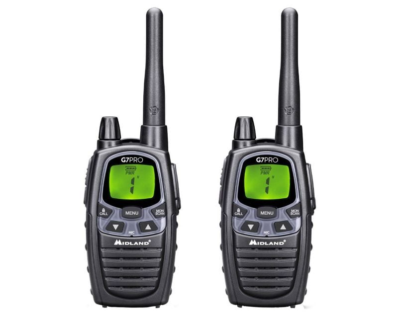 Midland G7 PRO PMR radio, crni, 2 kom
