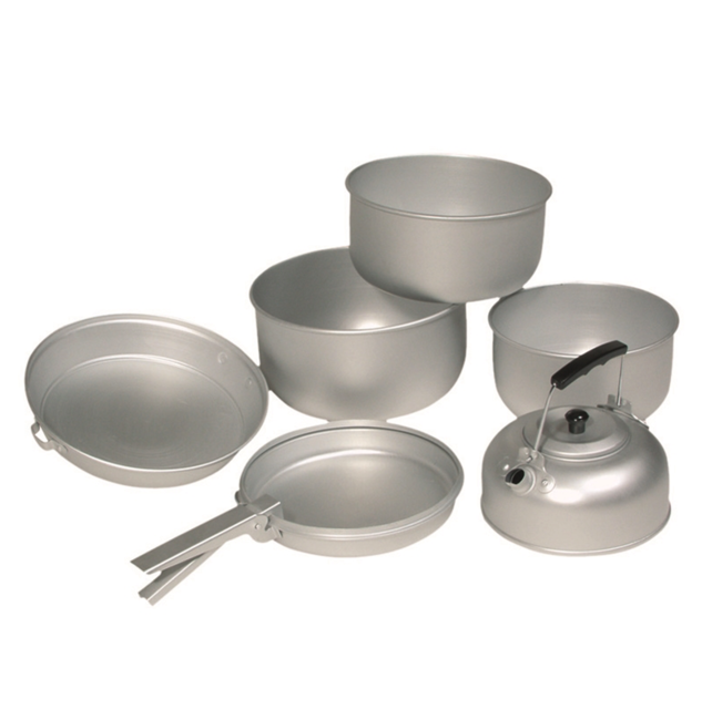 Mil-Tec 3 dijelni set za kuhanje s čajnikom aluminijski