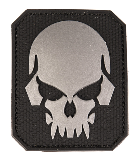 WARAGOD 3D našivak Skull, crni