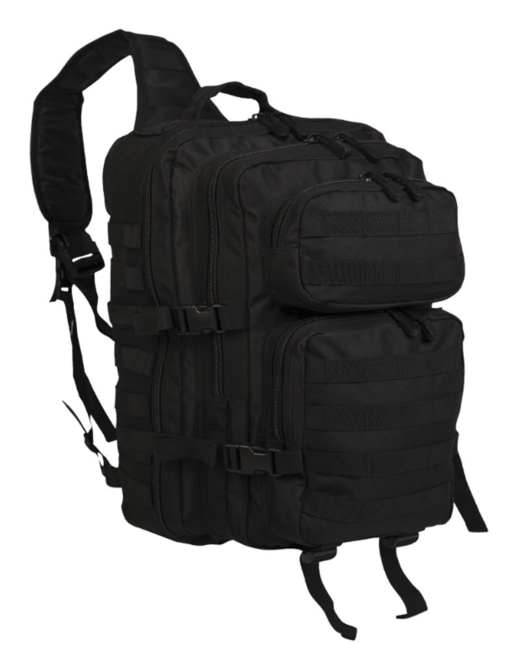 Mil-Tec Assault large ruksak s jednom naramenicom, crni 29L