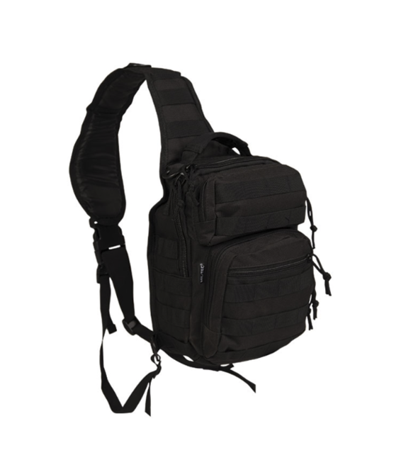 Mil-Tec Assault small ruksak s jednom naramenicom, crni 10L