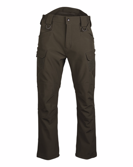 Mil-Tec Assault podstavljene softshell hlače, maslinasto zelene