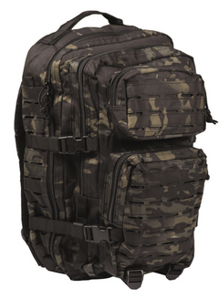 Mil-Tec US Assault Large Laser Cut ruksak, multitarn black, 36L