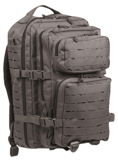 Mil-Tec US Assault Large ruksak Laser Cut, siv, 36L