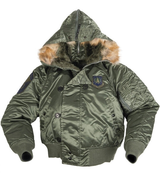 Mil-Tec N-2B CORINGTH pilotska jakna s kapuljačom, sage green