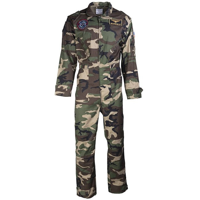 Mil-Tec Flight dječji kombinezon s našivcima overall, Woodland