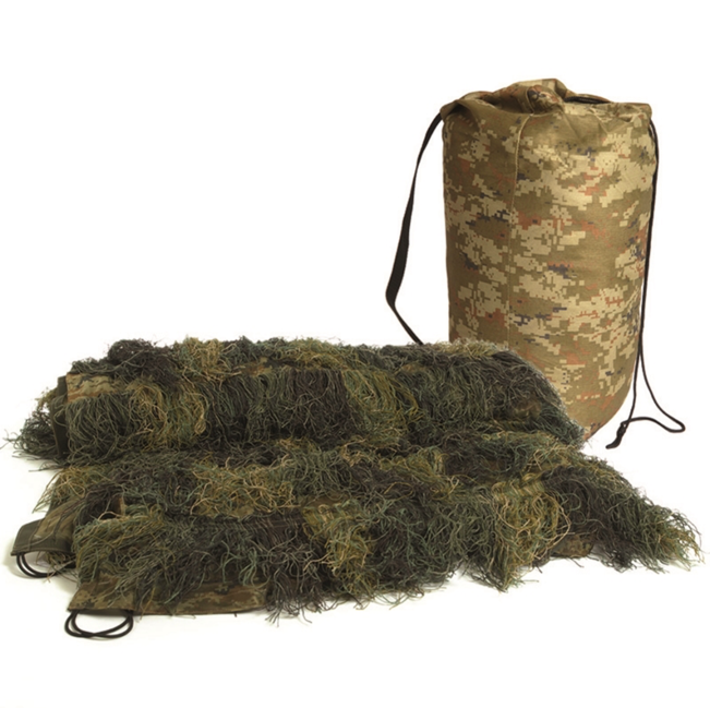 Mil-Tec Ghillie maskirna mreža, woodland, 1,4x1 m