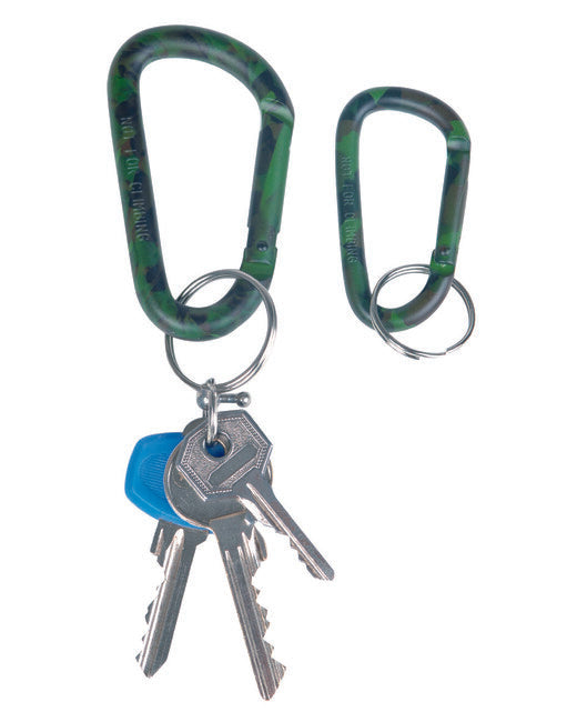 Mil-Tec karabiner s prstenom aluminijski 80 mm, kamuflažni