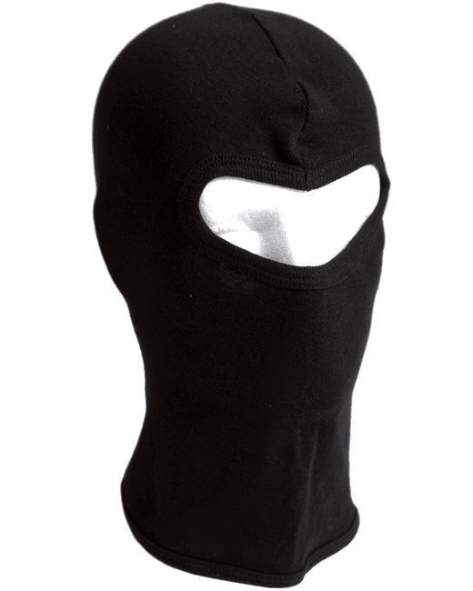 Mil-Tec balaklava od finog rebrastog pletiva, 1 otvor, crna