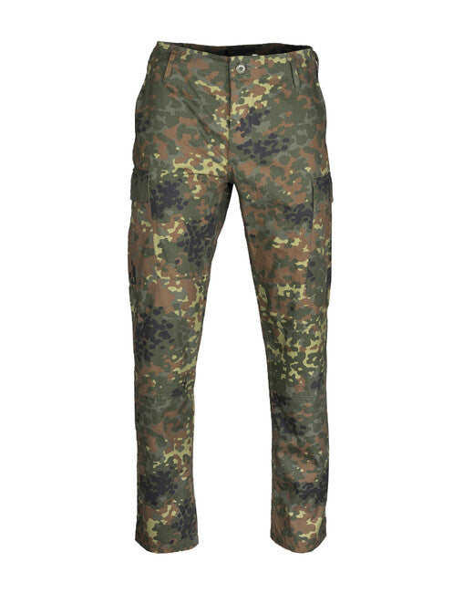 Mil-Tec US BDU SLIM FIT terenske hlače rip-stop, flecktarn