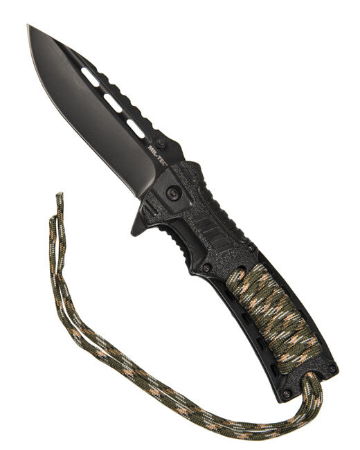 Mil-Tec ONE-HAND PARACORD WOOD nož sklopivi