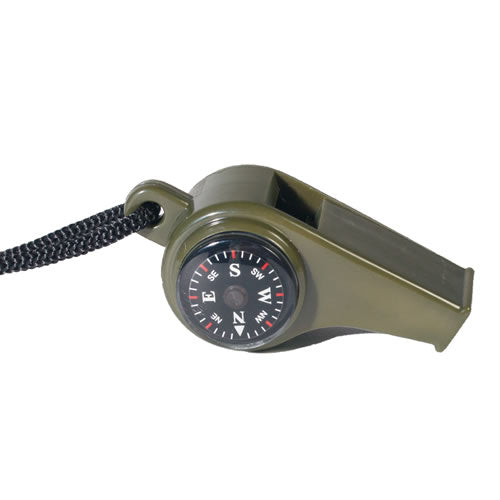 Mil-Tec pištaljka plastična s kompasom i termometrom W.COMPASS A.THERMOMETER
