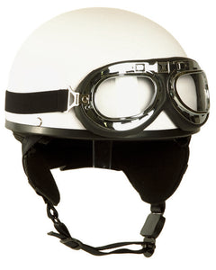 Mil-Tec RETRO moto kaciga, bijela