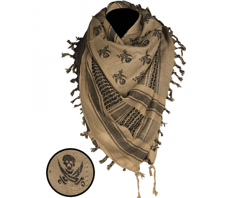 Mil-Tec Skull arafatka coyote, crna, 110 x 110cm