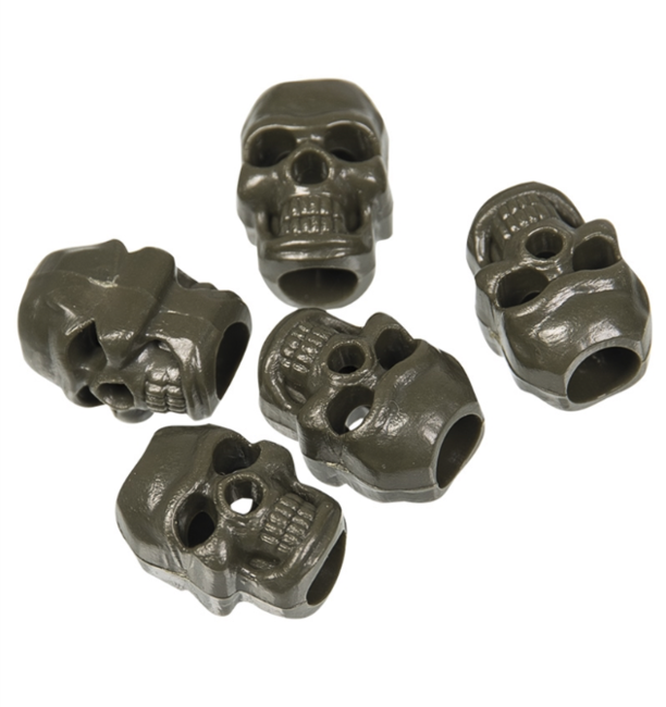 Mil-Tec Skull završeci za uzicu 10kom, maslinasto zeleni
