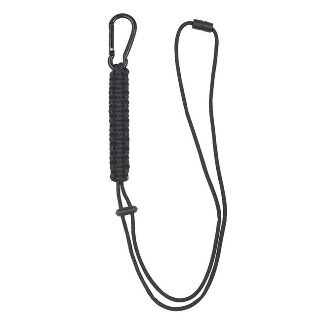 Mil-Tec paracord uže s karabinerom, crno
