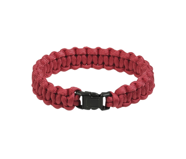Mil-Tec Survival paracord narukvica 15mm, crvena