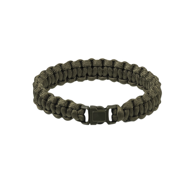Mil-Tec Survival paracord narukvica 15mm, maslinasto zelena