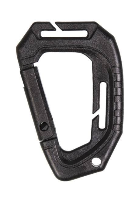 Mil-Tec MOLLE karabiner plastični taktički, crni 2 kom