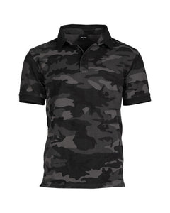 Mil-Tec PREWASH kamuflažna polo majica tamna, dark camo