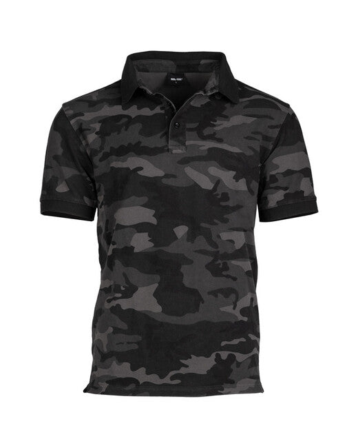 Mil-Tec PREWASH kamuflažna polo majica tamna, dark camo