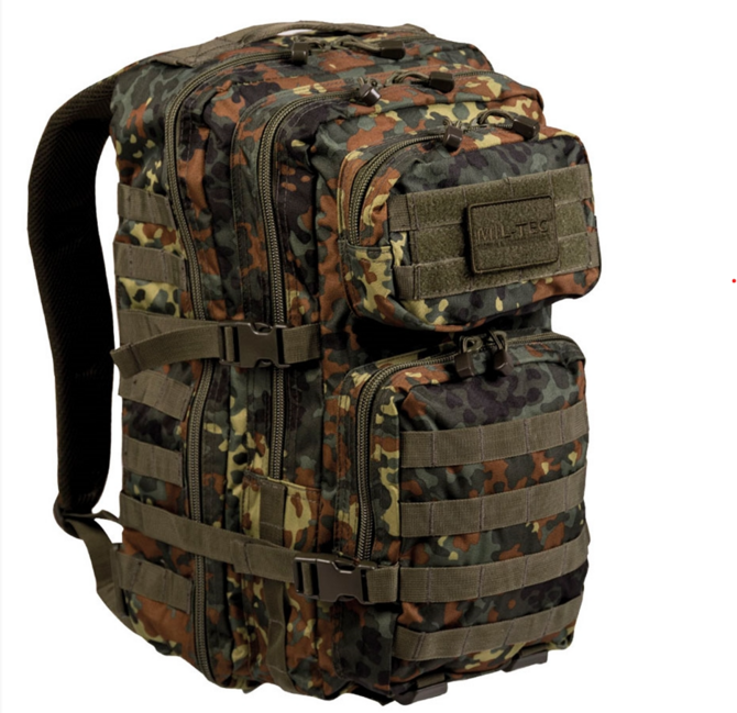 Mil-Tec US assault ruksak Flecktarn, 36L, Large
