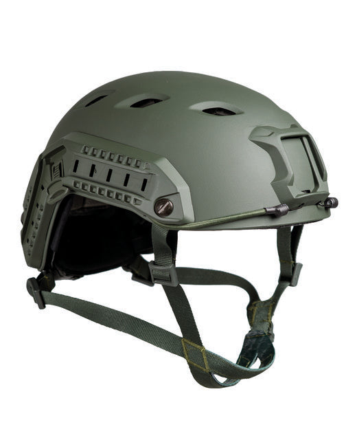 Mil-Tec US Fast kaciga desantna W/Rail, maslinasto zelena