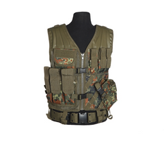 Mil-Tec USMC prsluk taktički s remenom, flecktarn