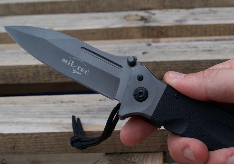 Mil-Tec DA35 preklopni nož Micarta 22cm, crni
