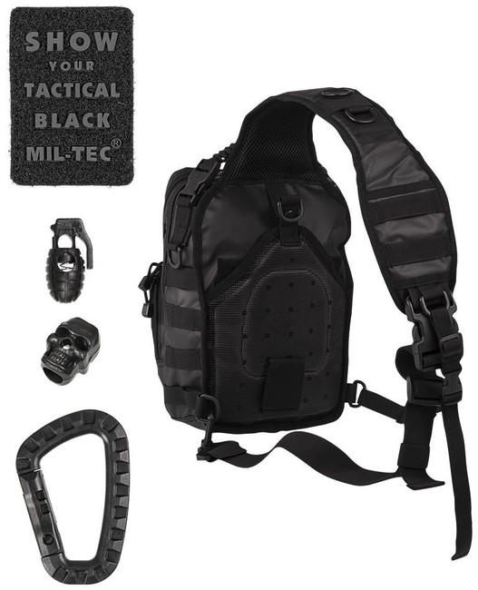 Mil-Tec Tactical ruksak s jednom naramenicom, crni, 10L
