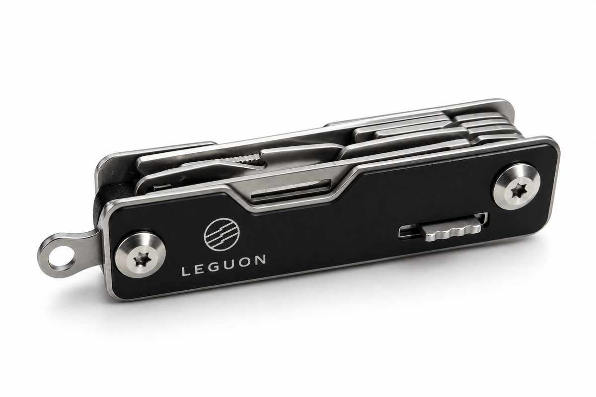 Leguon Brevis mini multitool 9u1, crni