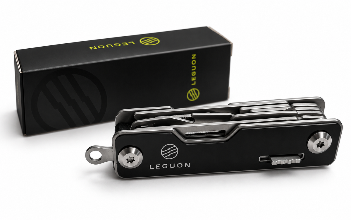 Leguon Brevis mini multitool 9u1, crni