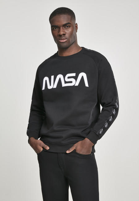 Urban Classics NASA Wormlogo Rocket muški pulover, crni