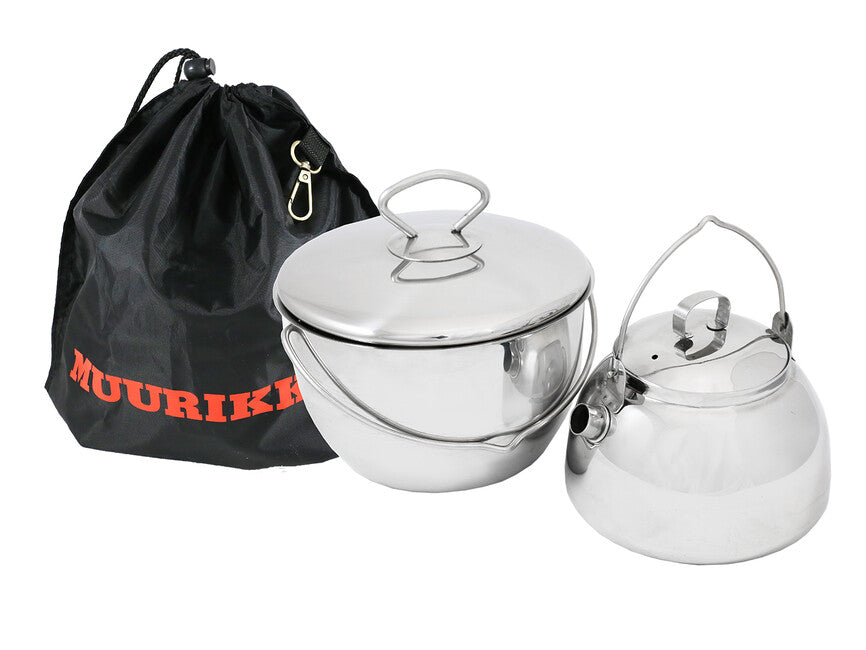 Muurikka outdoor set s čajnikom i loncem, čajnik i lonac
