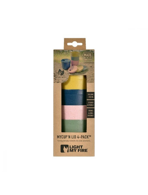 LIGHT MY FIRE MyCup'n Lid short čaša, 4 kom, smeđe-bijele