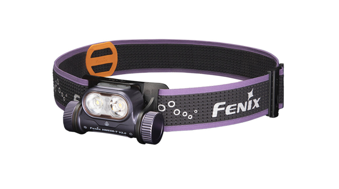 Fenix HM65R-T V2.0 punjiva naglavna svjetiljka, tamnoljubičasta