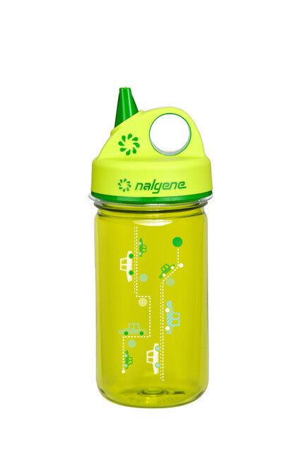 Nalgene Grip-n-Gulp Kidsbottle boca 0,35 l, zelena, automobili