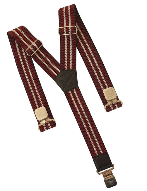 TopGal Natur Stripes clip naramenice za hlače, bordo