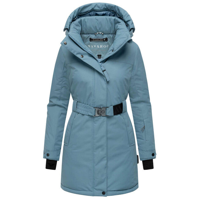 Navahoo FROSTKUSS 14 parka zimska ženska s odvojivom kapuljačom i remenom, powder blue