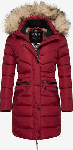 Navahoo Paula ženska parka zimska s kapuljačom, Dark red